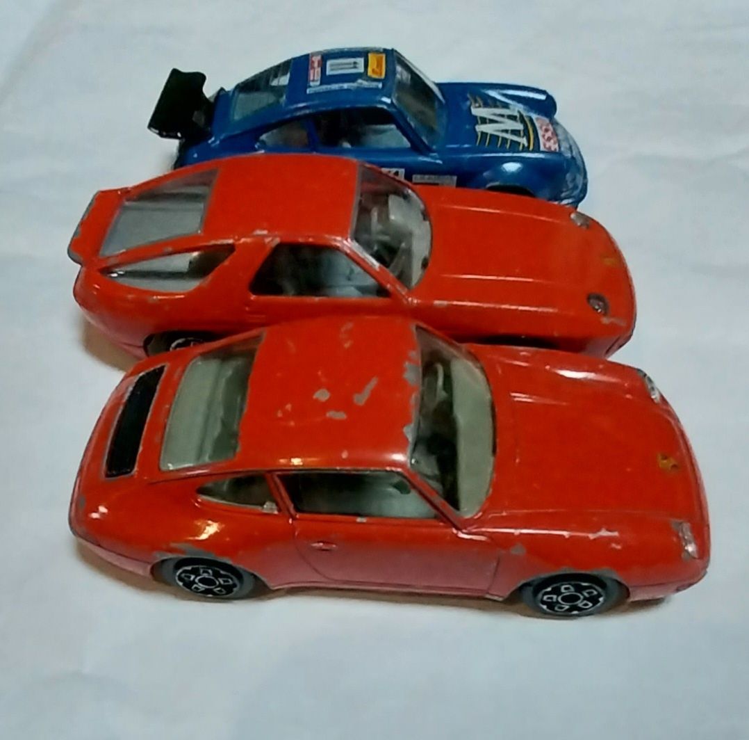 Lote de 3 miniaturas Porsche em escala 1/43