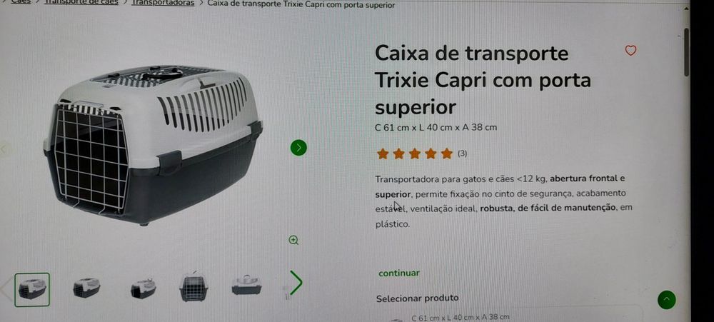 Transportadora para gatos e cães