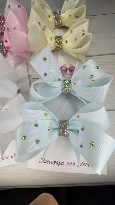 Зимові бантики. Бантики сніжинка. Святкові бантики