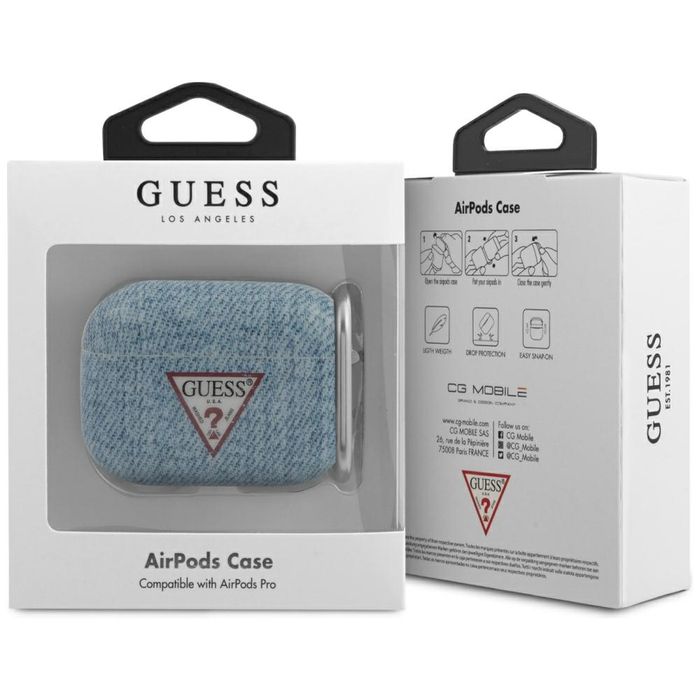 Guess GUACAPTPUJULLB AirPods Pro coverniebieski/light blue Jeans