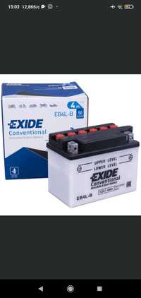 Акумулятор мото EXIDE 12 V 4 Ah 50 A (-/+) 120х70х92 мм (YB4L-B/EB4L-B