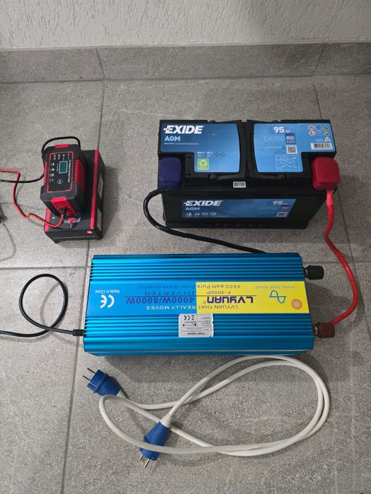 Резервня живлення,4000W +АКБ Eхide AGM 95 Ah, зарядній пристрий. Енерг