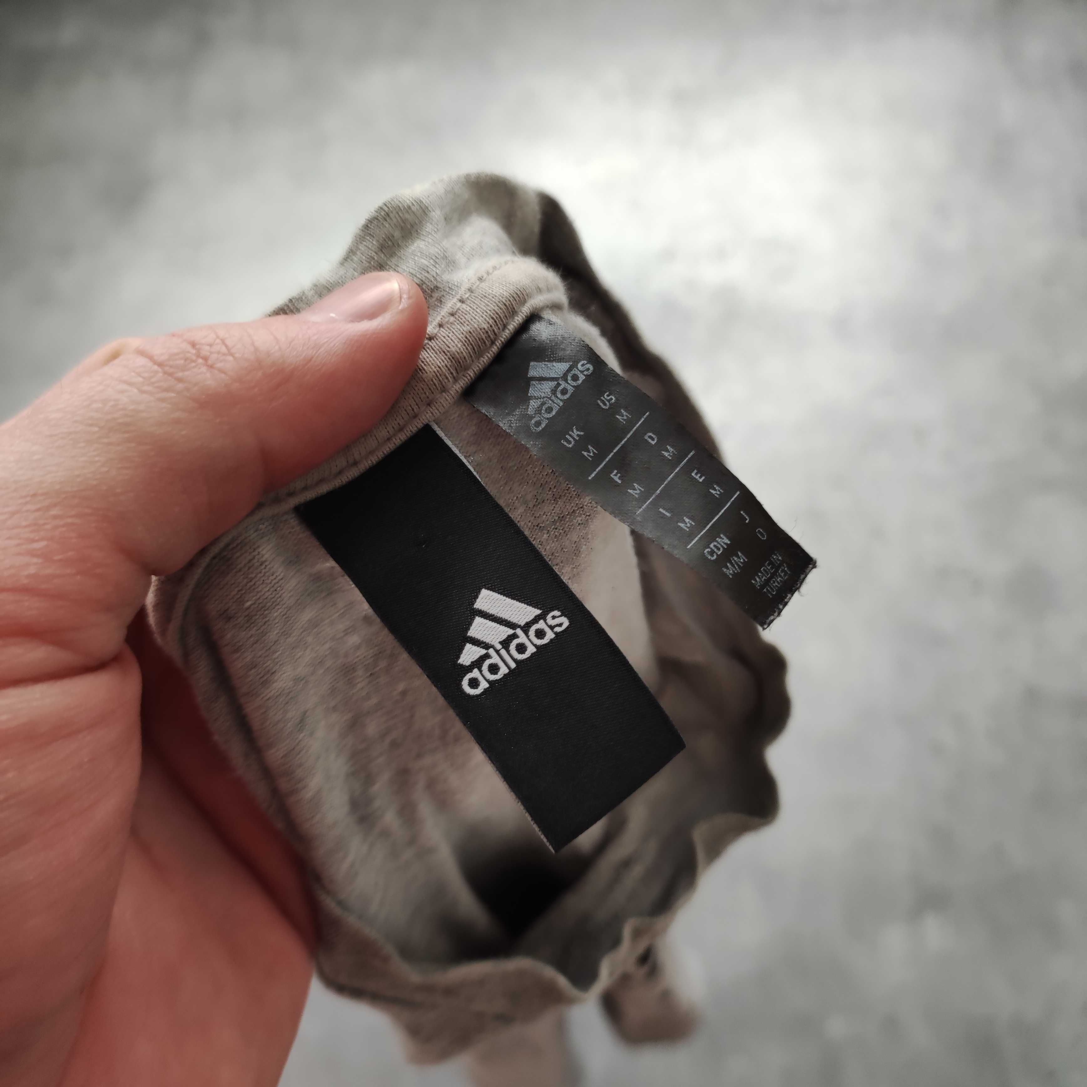 MĘSKA Koszulka Bawełna Duże Logo Adidas The Brand Nadruk Casual Sport
