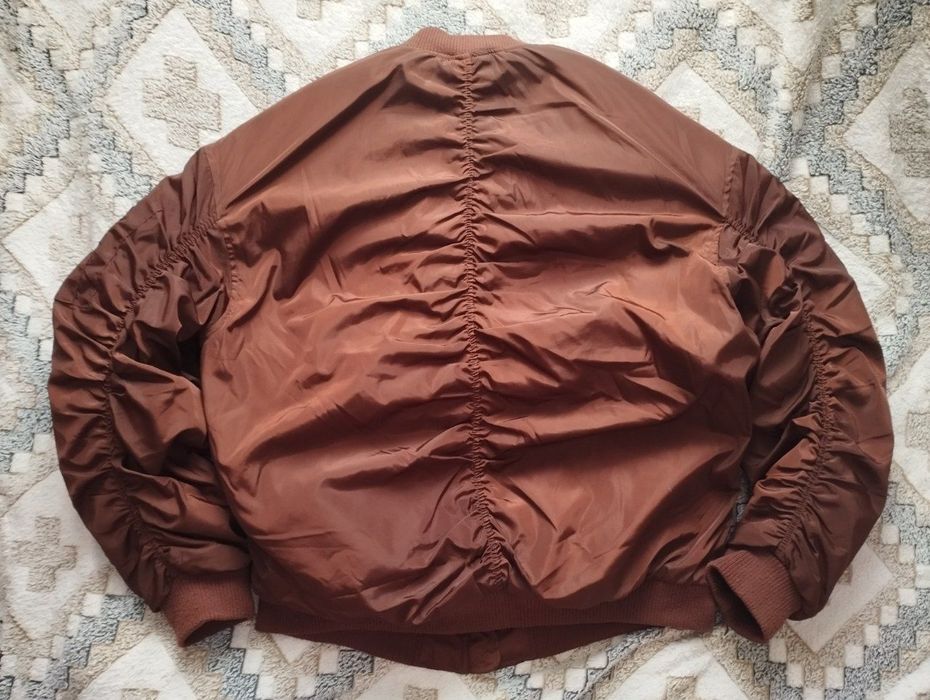 бомбер дутый y2k оверсайз alpha industries MA-1 type коричневый