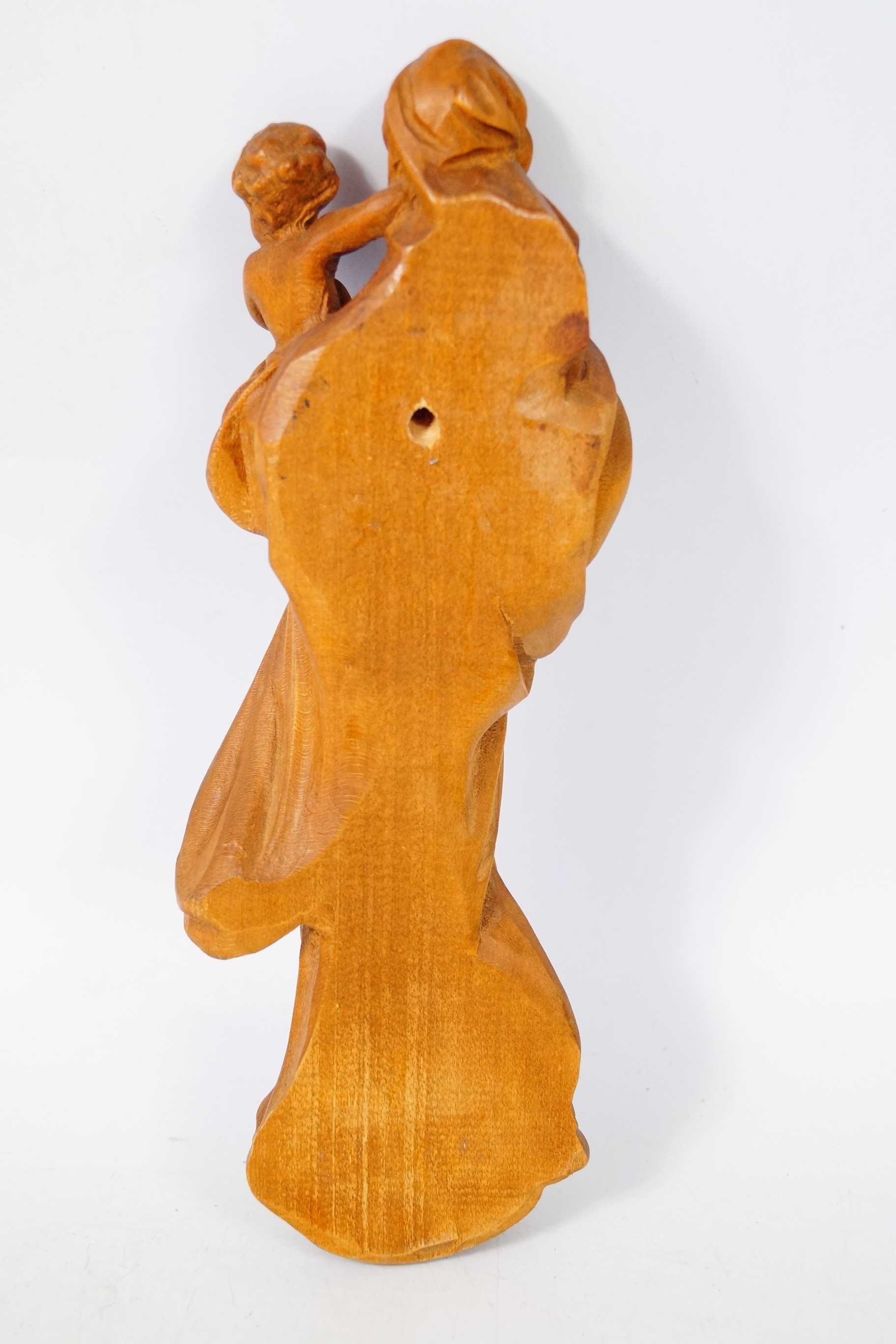 Matka Boska Z Dzieciątkiem rzeźba drewniana figura