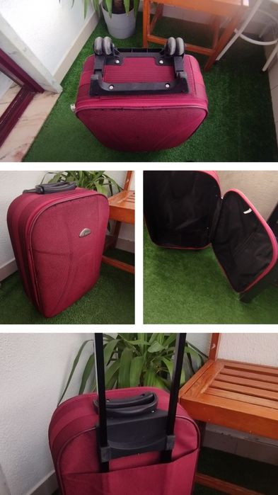 Mala de Viagem / Cabine Vermelha com Rodas (Trolley)
