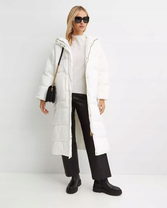 Pinko 34 Xs Płaszcz Damski Puchowy Czarny Consolata Cappotto D1747