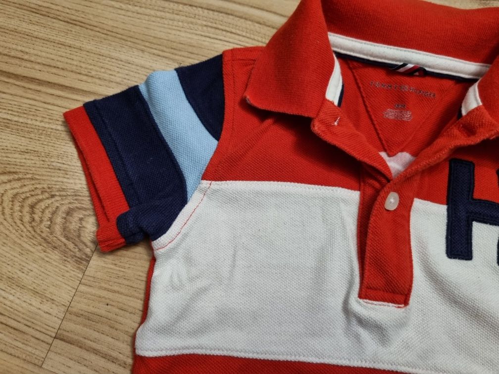 Koszulka bluzka polo Tommy Hilfiger 12-18m 86cm