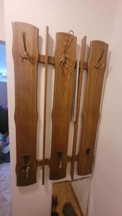 Wieszak na ubrania dębowy