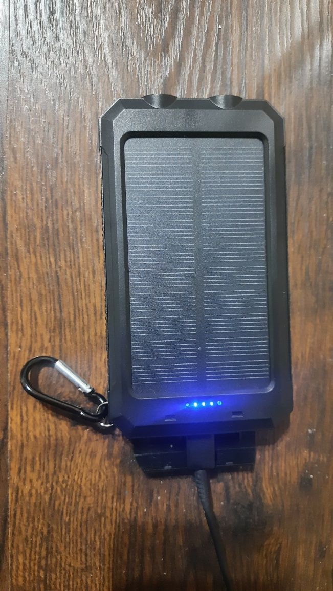 Power Bank 36800mah Павер банк із сонячною батареєю, ліхтарем та компа