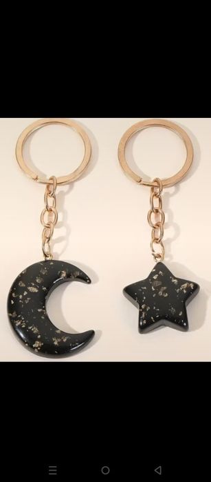 Breloczek gwiazda i księżyc