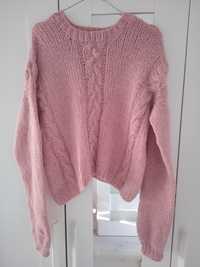 Sweter wełniany 100% wełna handmade w stylu Zara rozmiar L