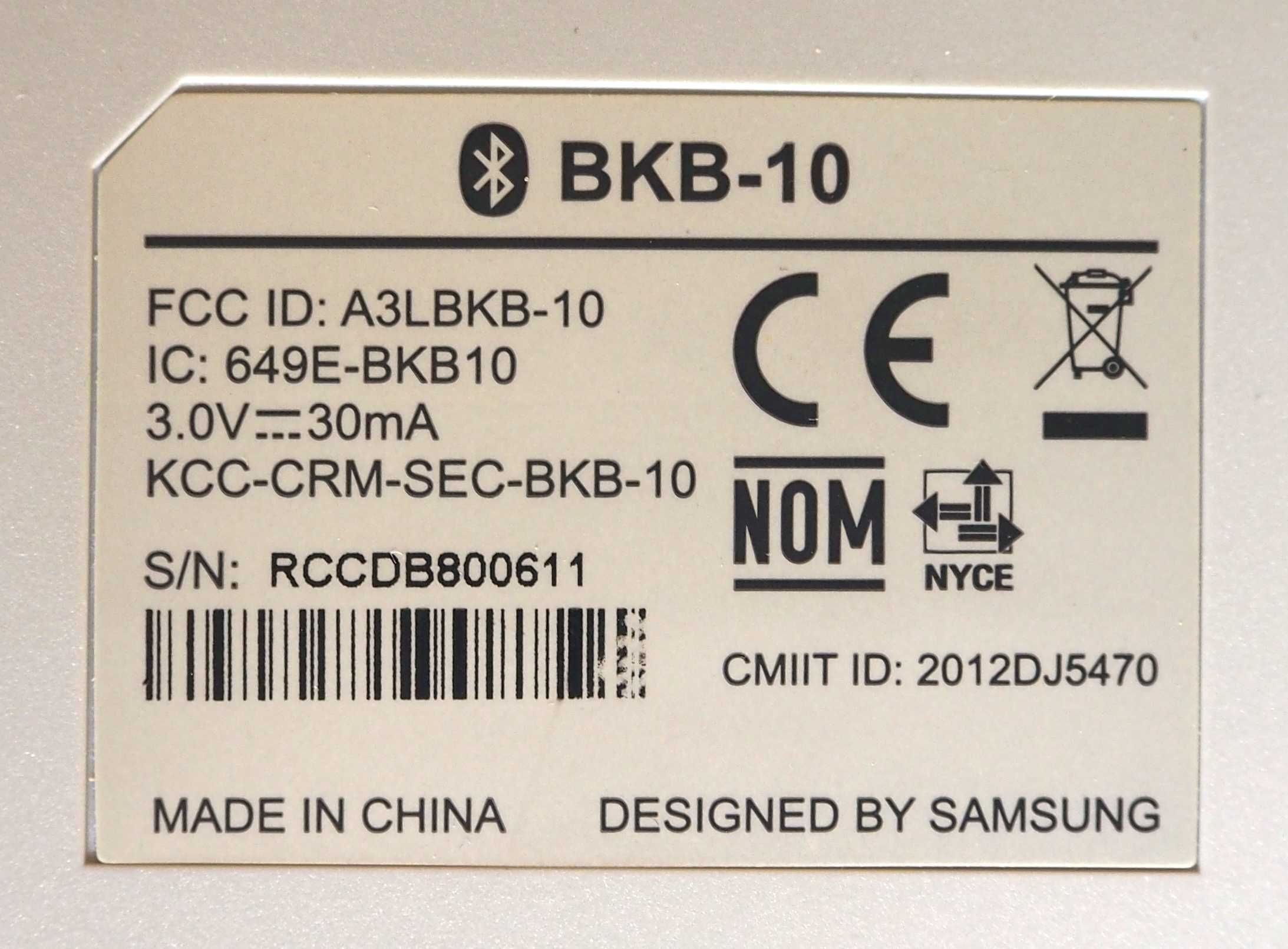 klawiatura bluetooth Samsung BKB-10 do tabletów