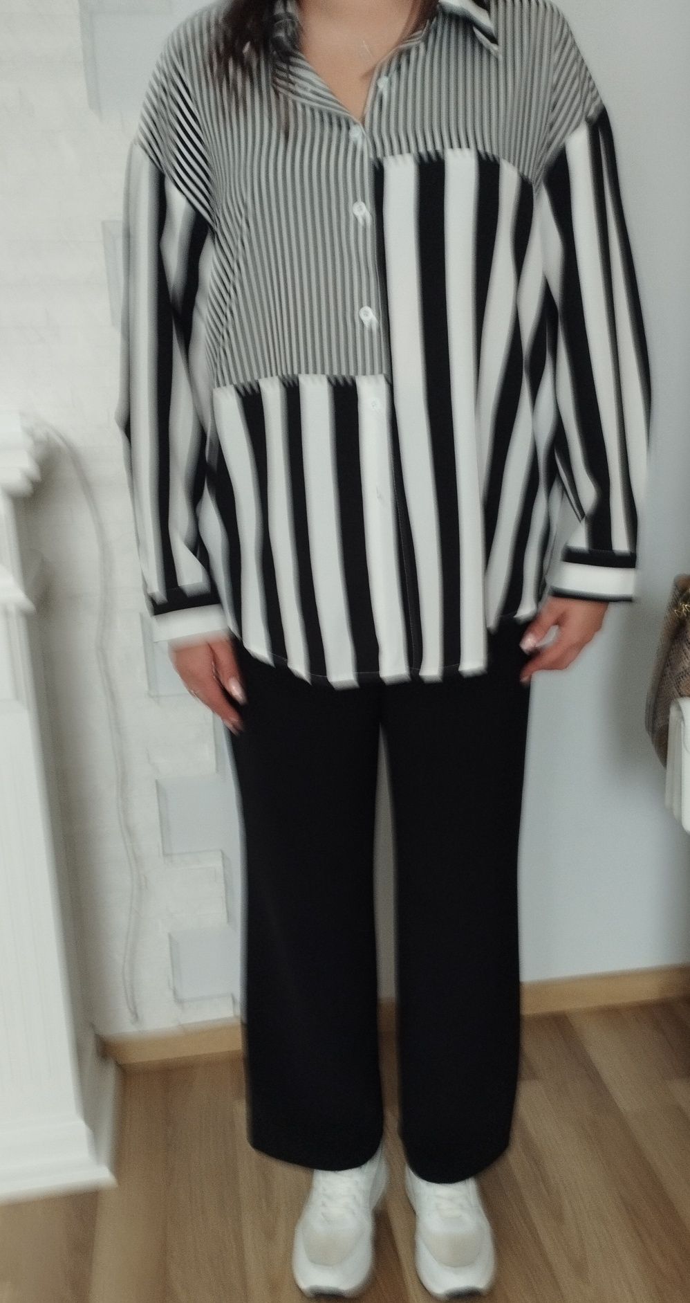 Duża bluzka koszulowa paski 3XL