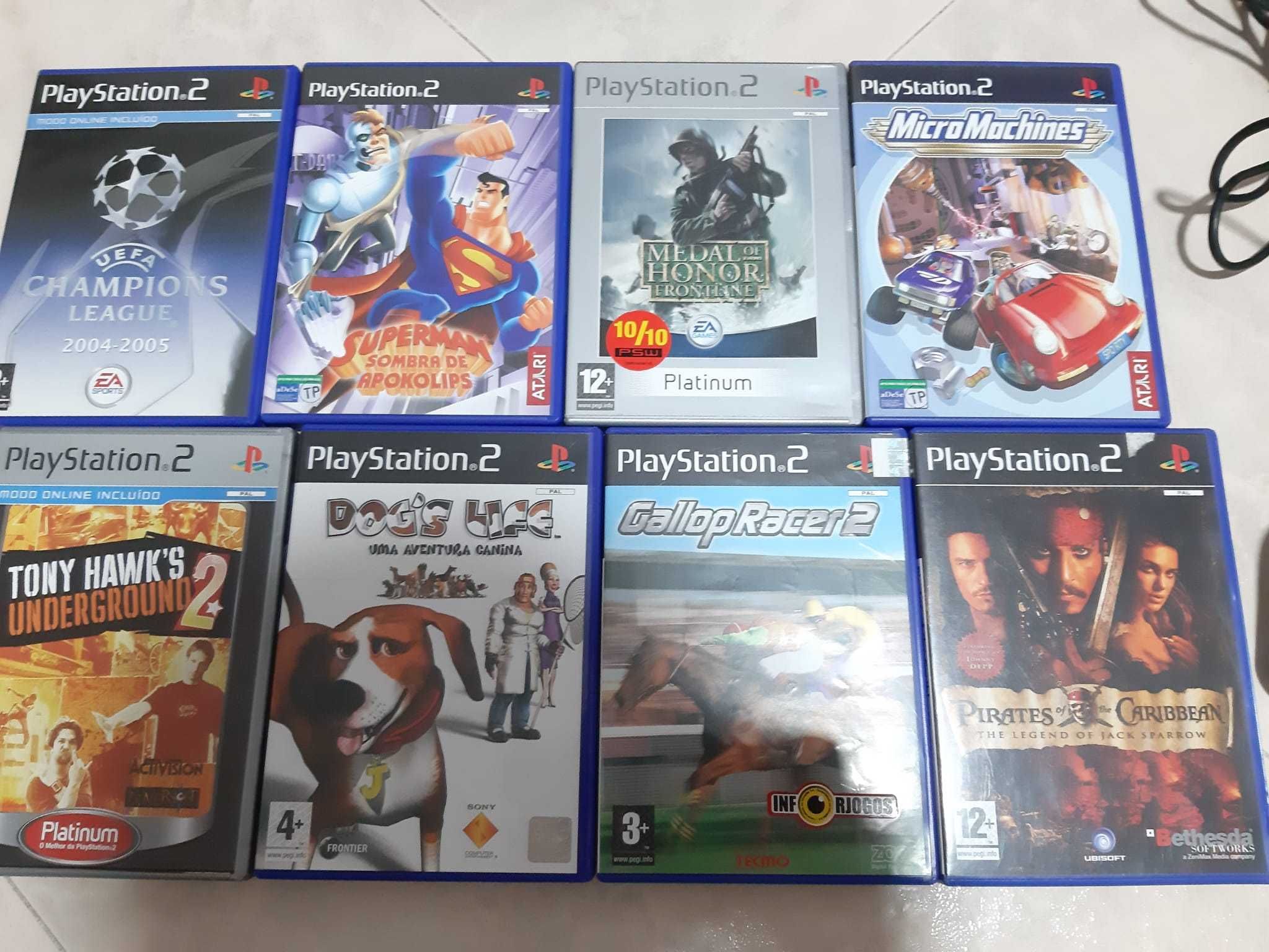 PS2 com 8 JOGOS E comando SONY