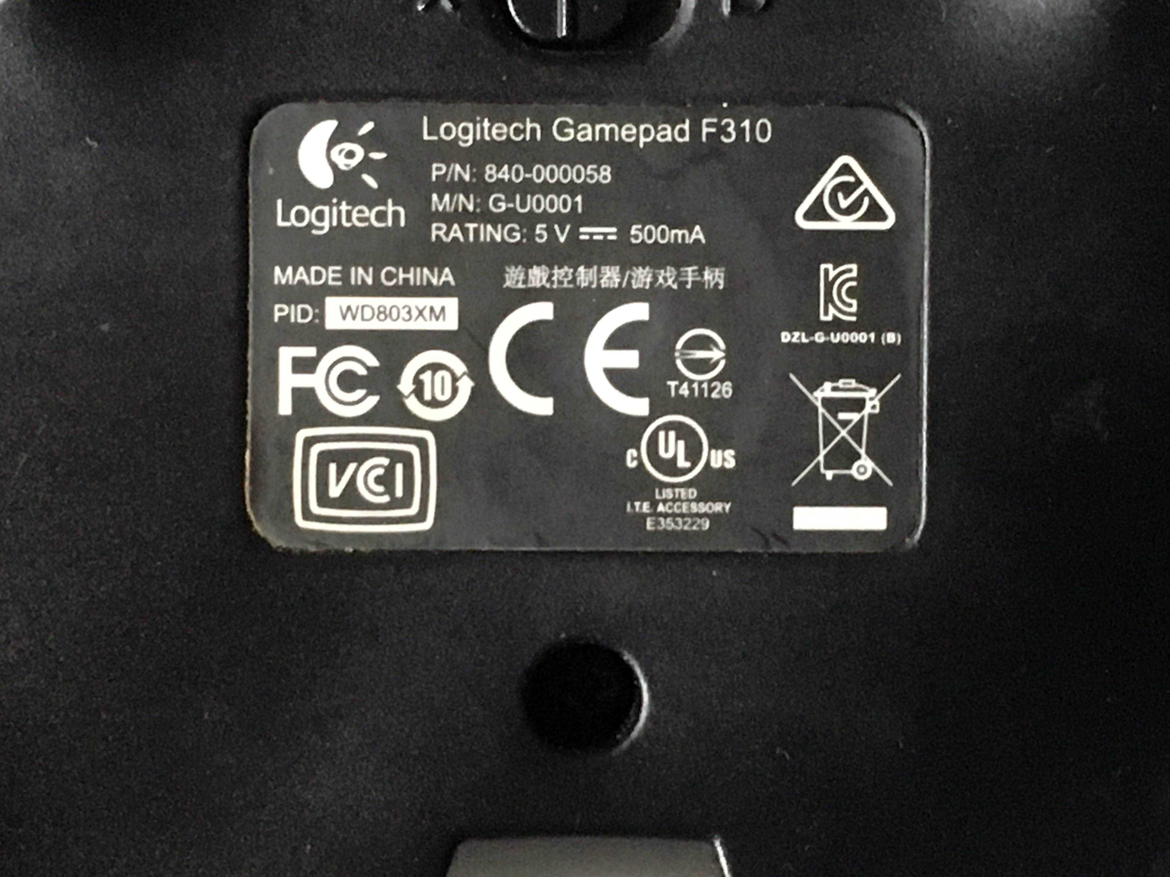 Comando LOGITECH Gamepad F310 (PC - XBOX USB)