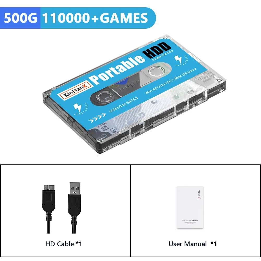 Kinghank Portable HDD 70platform + 100 tys Gier w jednym *500gb