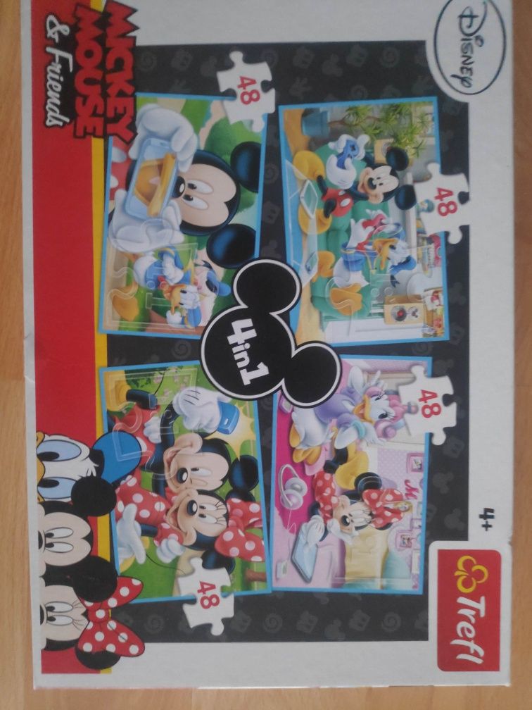 Puzzle 4w1,  Trefl Disney Mickey Mouse & Friends