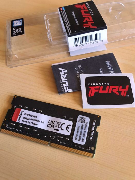 ram 8-GB DDR4 Kingston FURY Impact SODIMM 2666 MHz do laptopa aio CL15