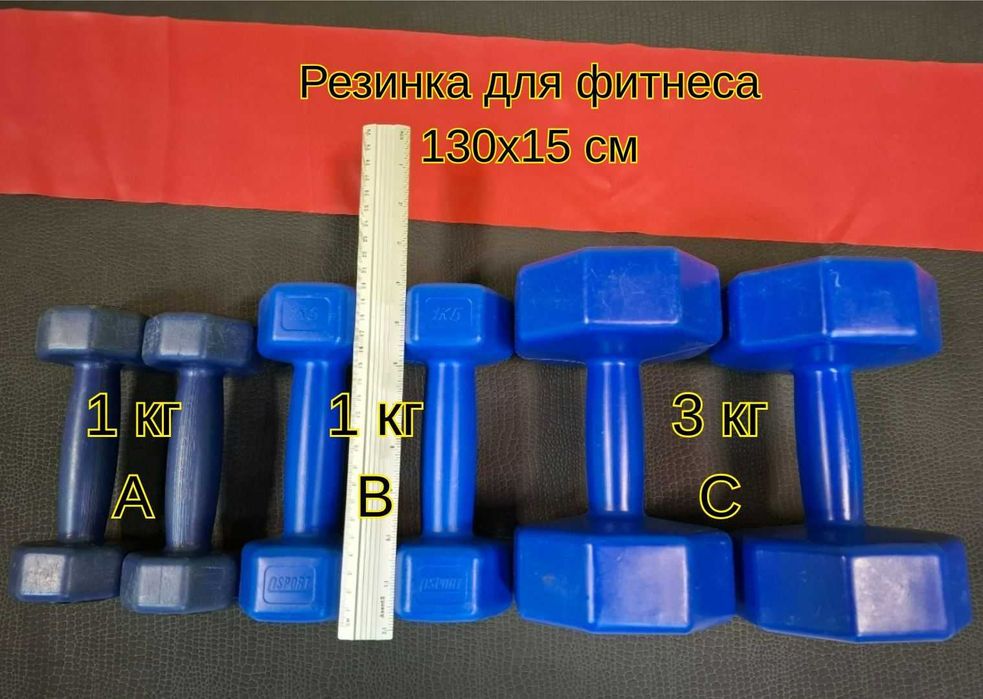 TRX (ТРХ), Гантели, Фит-бар, Мяч для фитнеса, Фитбол