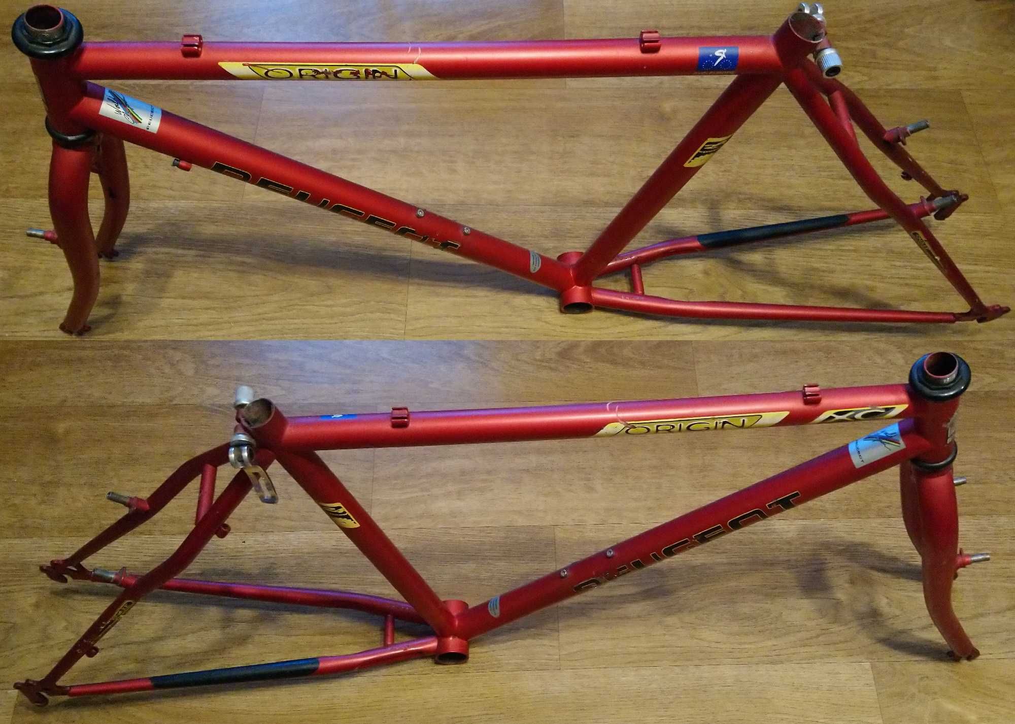 Frameset Peugeot Origin 31 XC rama 18" widelec sztyca 97r retro MTB