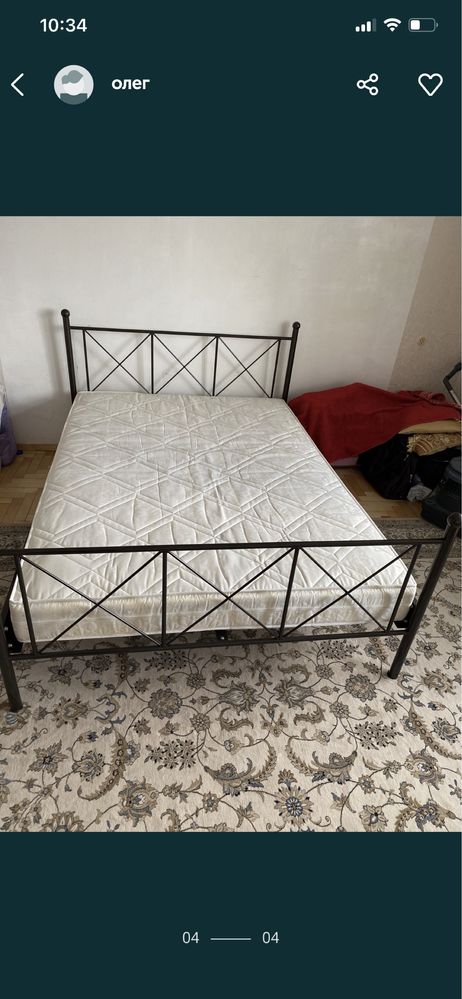 двоспальне ліжко 140*200  продам кровать