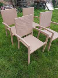 krzesło ogrodowe z techno ratanu kolor jasny