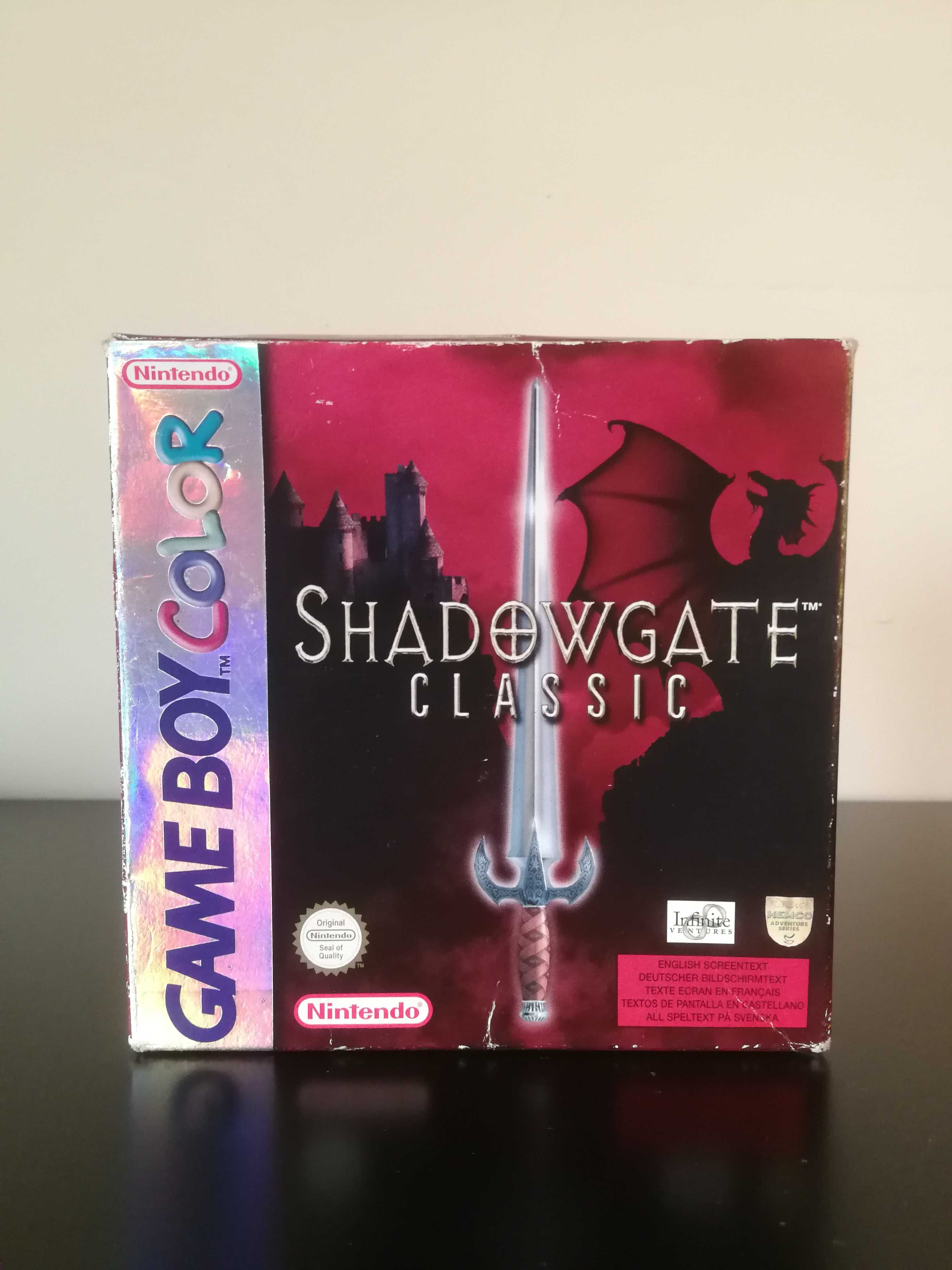 Jogo Shadowgate Classic com caixa e manual para Gameboy Color