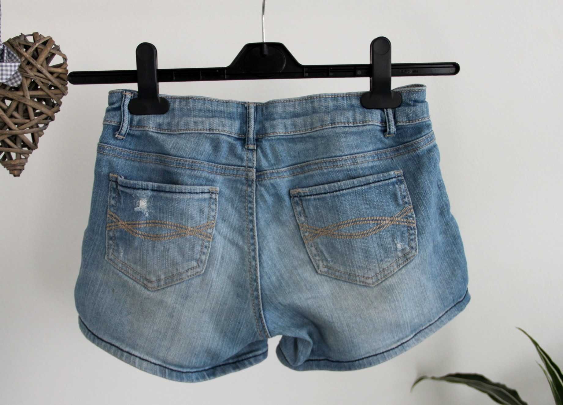 Markowe Szorty spodenki krótkie jeans zestaw XS S 34 36