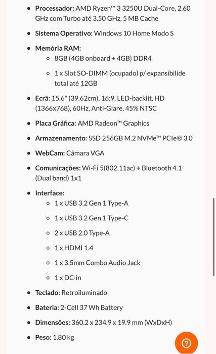 Asus vivobook 15 15.6"