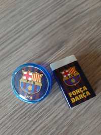 Fcb gumka zapinana plastik Kolekcja FC Barcelona piłka zestaw przypink