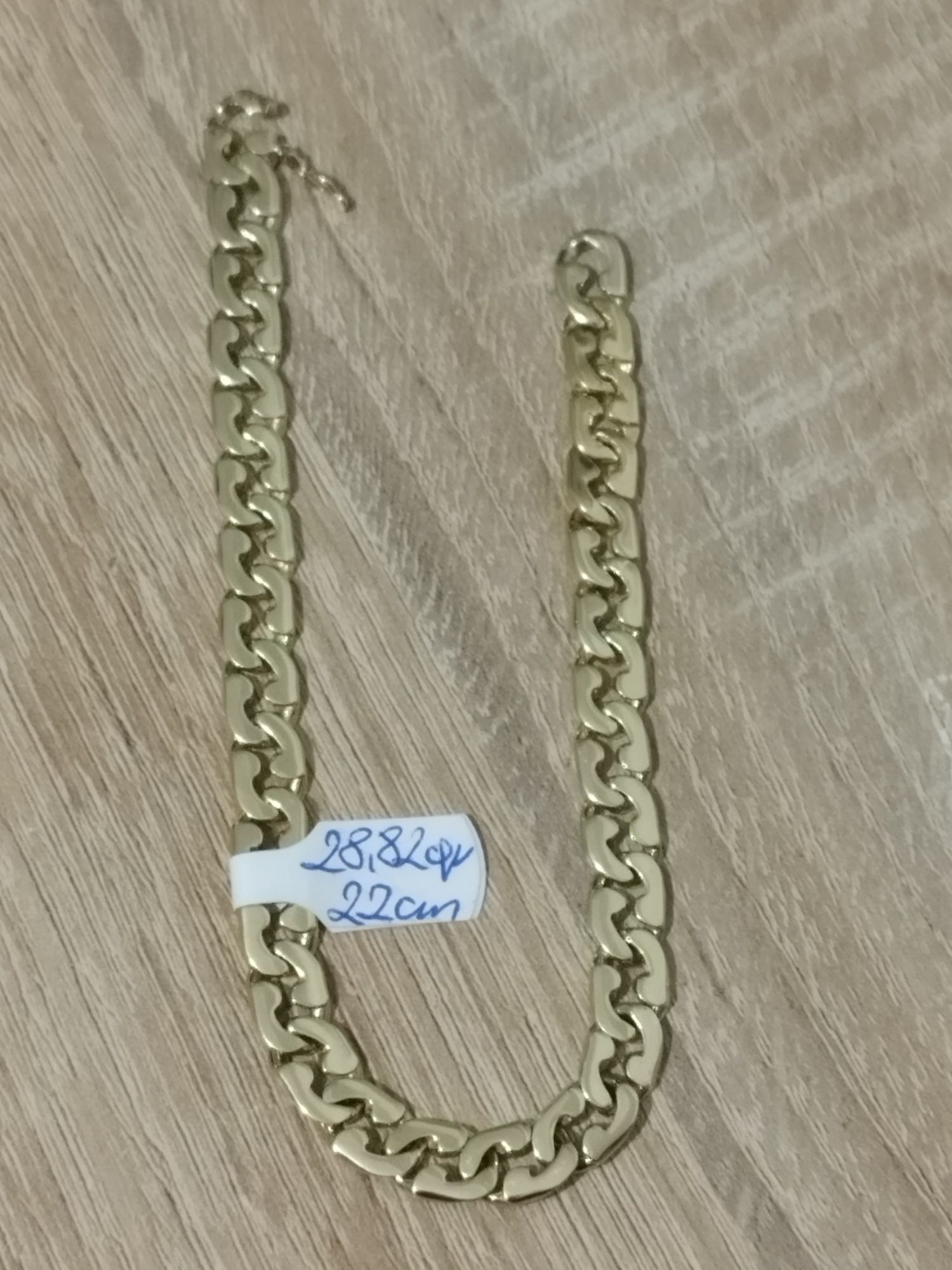 Piękna złota bransoletka pancerka 585 14k 22cm 28.82gr Gucci unikat!!!