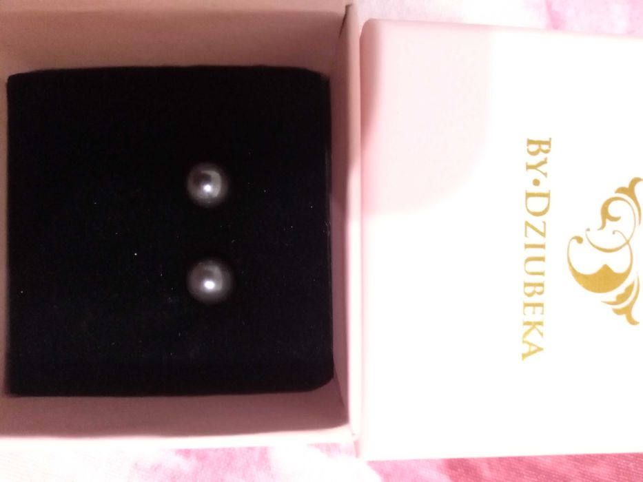 Kolczyki srebro 925 perły naturalne By Dziubeka perła naturalna sztyft