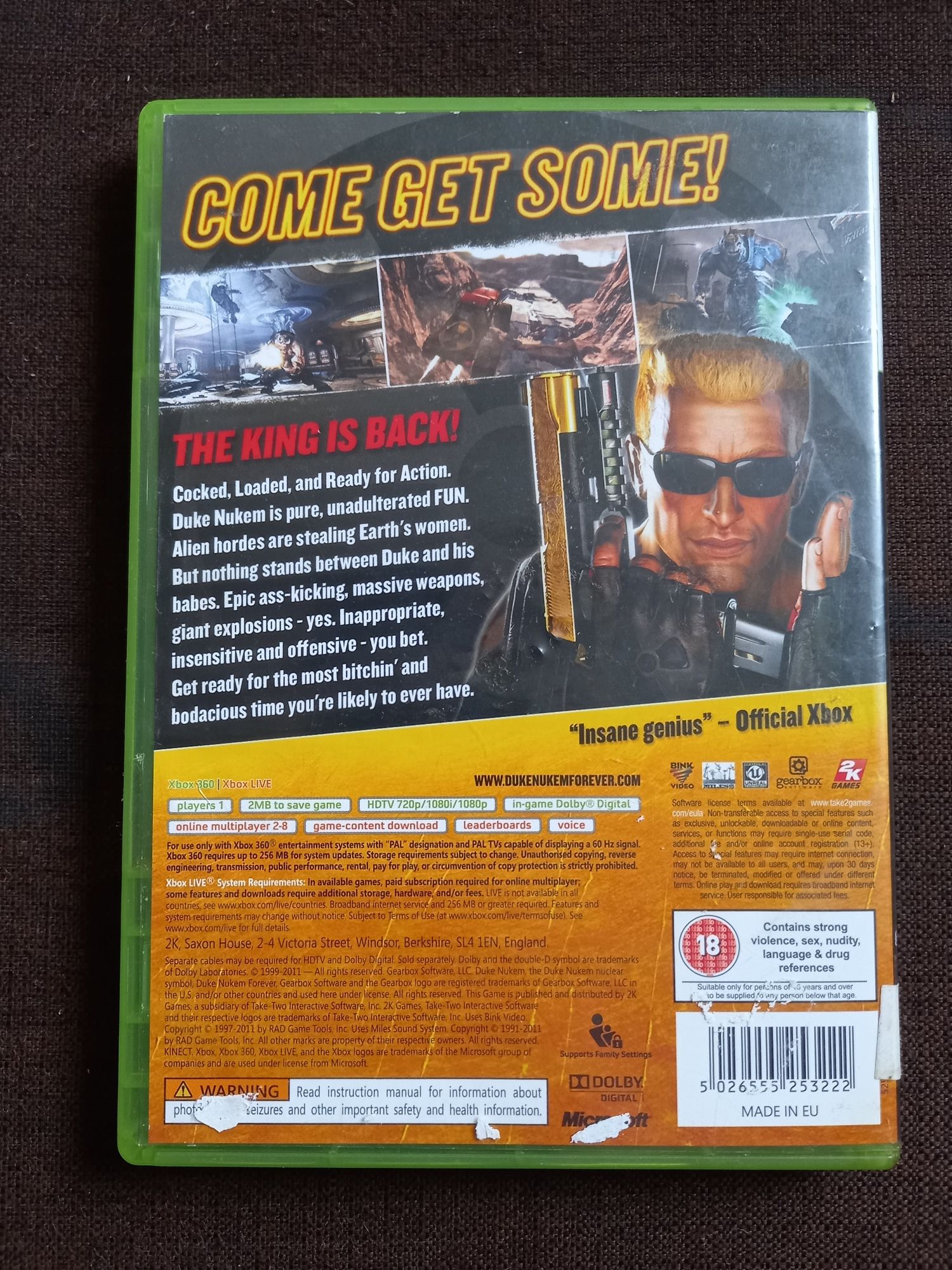 Gra Duke Nukem Forever na xbox 360