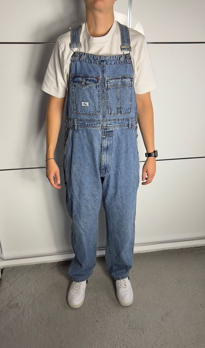 Ogrodniczki Calvin Klein Jeans Vintage Pocket Blue