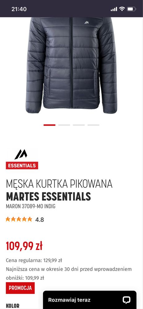 Kurtka pikowana męska Martes M