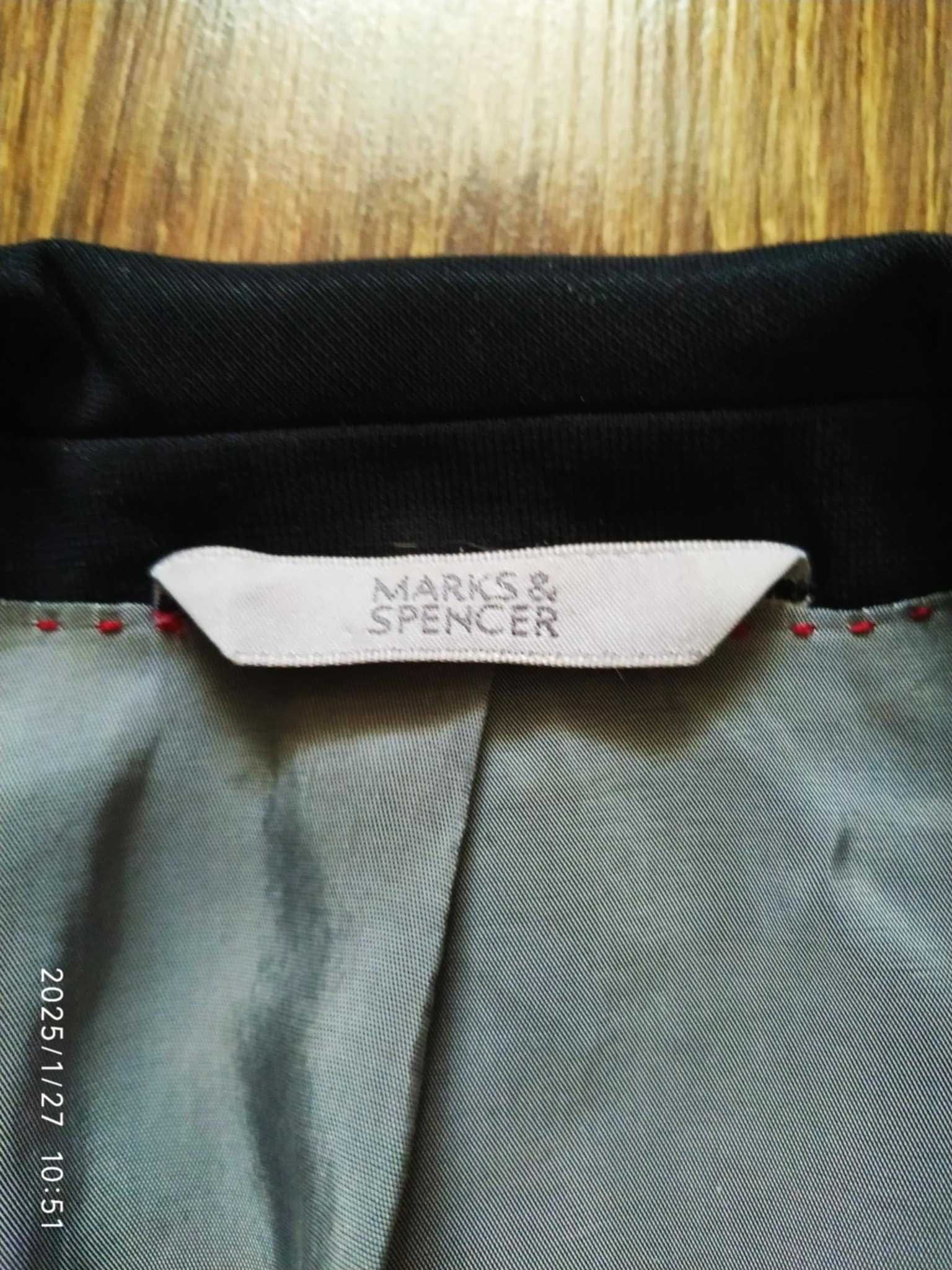 Czarna marynarka żakiet Marks&Spencer 12 40 L