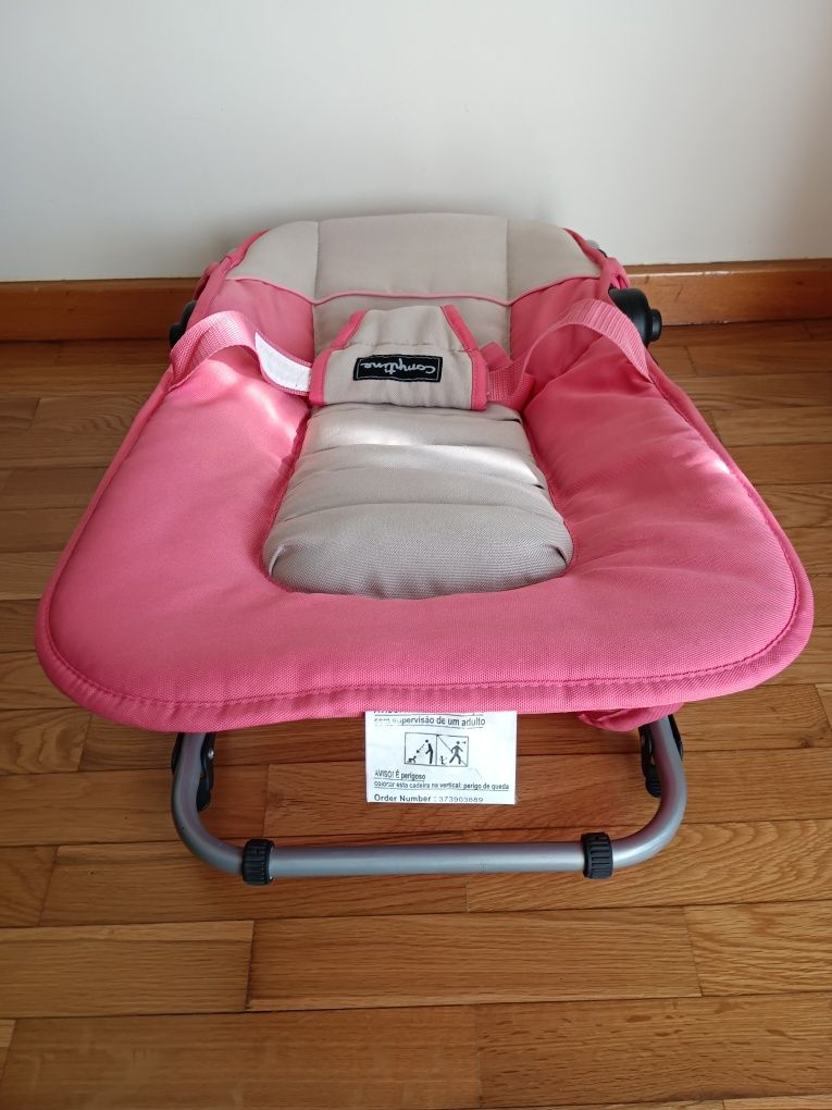 Espreguiçadeira para bebé cor de rosa