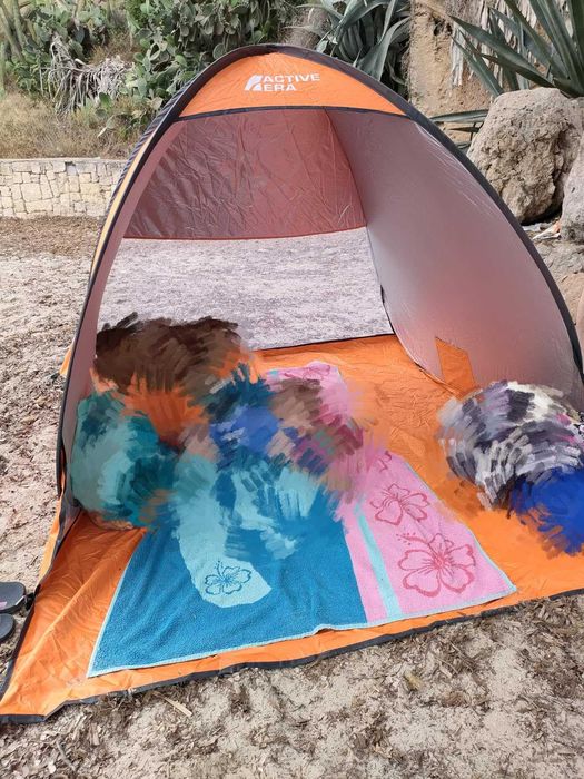 Namiot plażowy turystyczny przeciwsłoneczny na jezioro działkę ogród