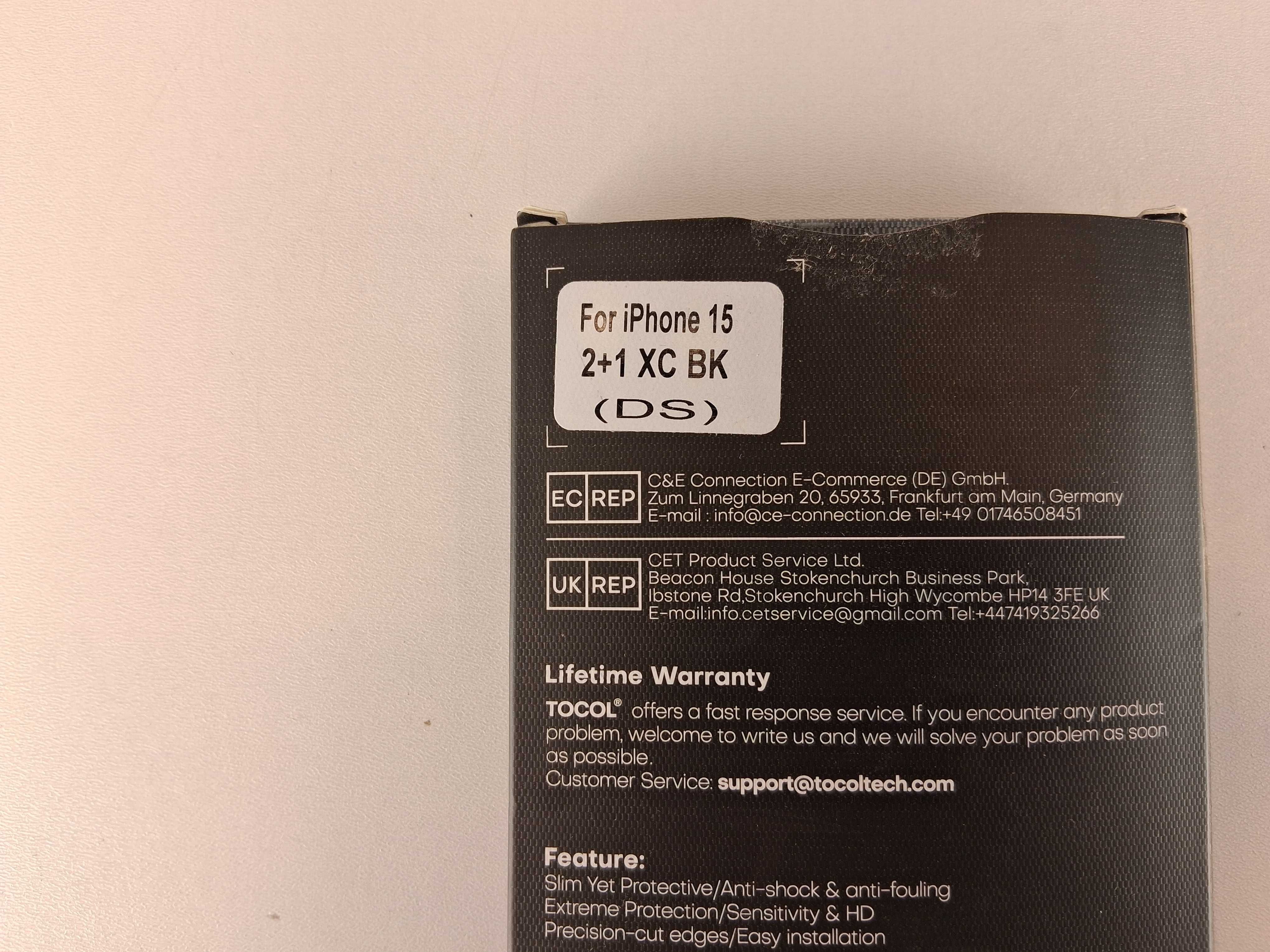 Y149 Etui + Akcesoria Tocol do iPhone 15 Ochrona Ekranu Telefonu