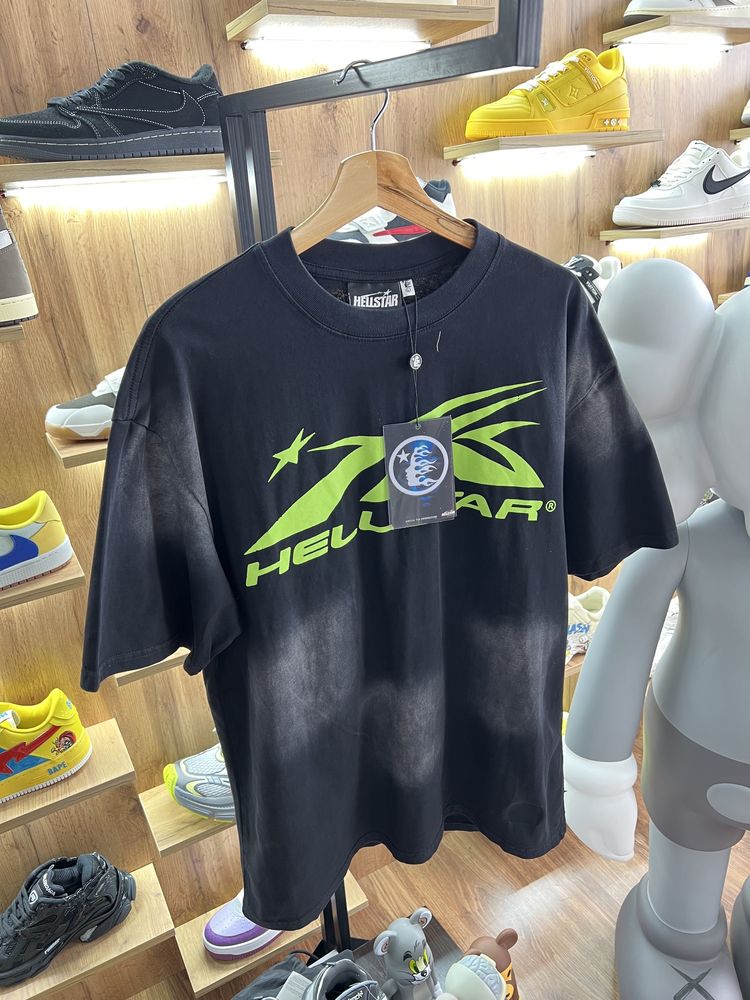 Футболка Hellstar Classic Logo Faded Black / Green