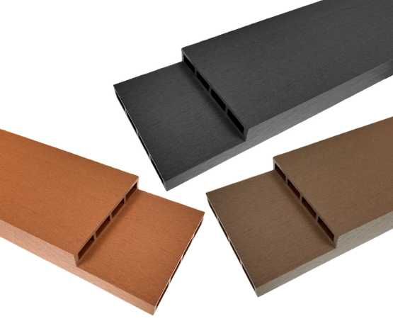 deska OGRODZENIOWA kompozytowa SZLIFOWANA grafit orzech teak 6m