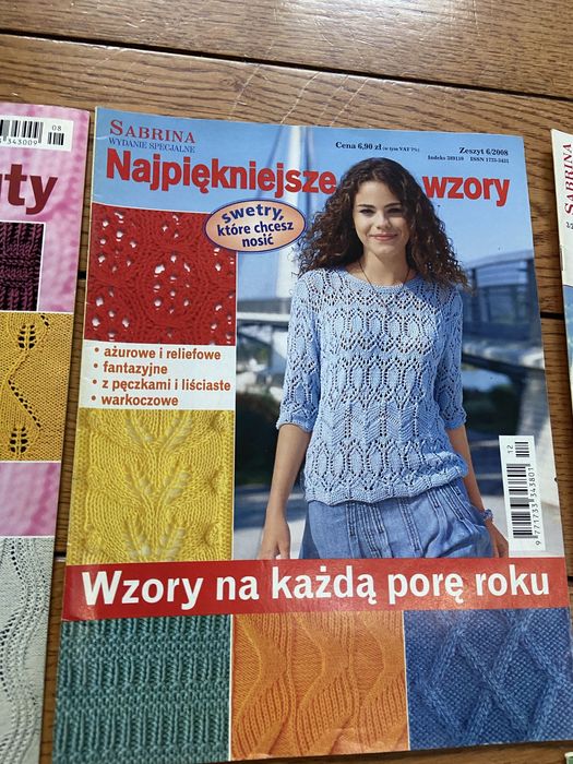 Zestaw gazet Sabrina – lata 2008–2010 – wzory na druty i szydełko