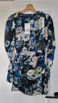 ZARA 36 S Nowa sukienka w kwiatowy print