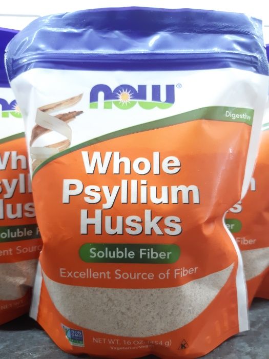 Now Foods, Whole Psyllium Husks (454г), клетчатка из подорожника