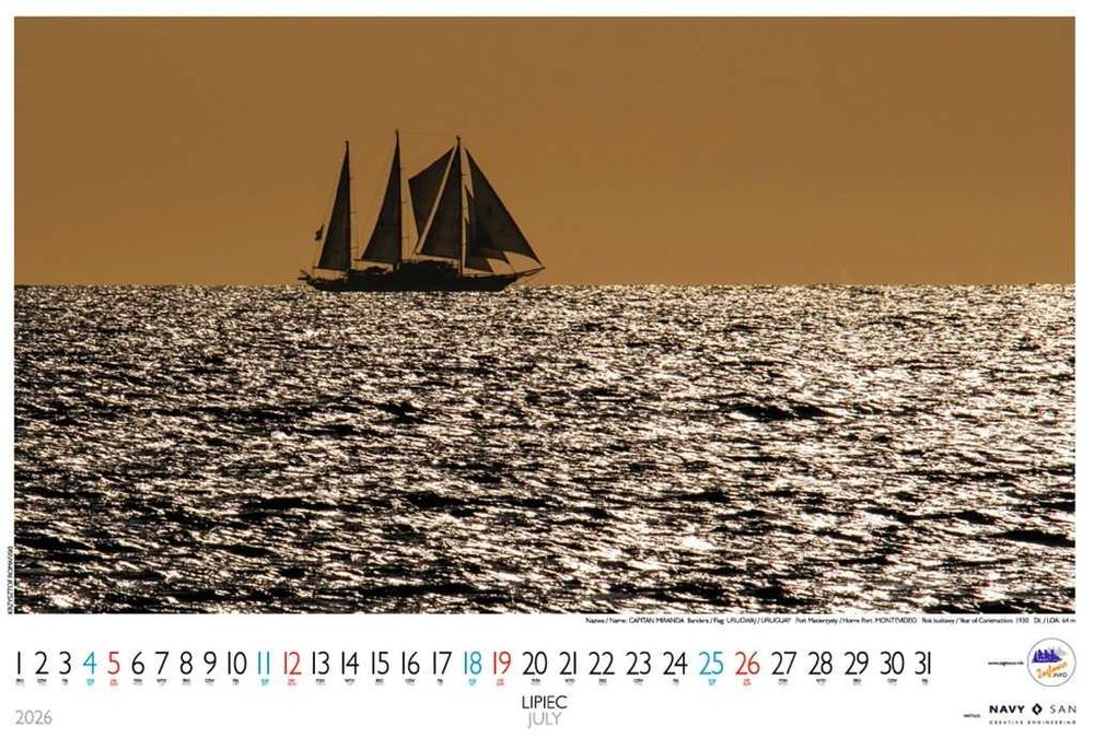 Kalendarz ŻAGLOWCE 2026