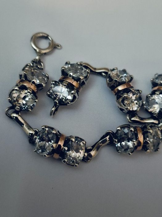Pulseira prata e ouro