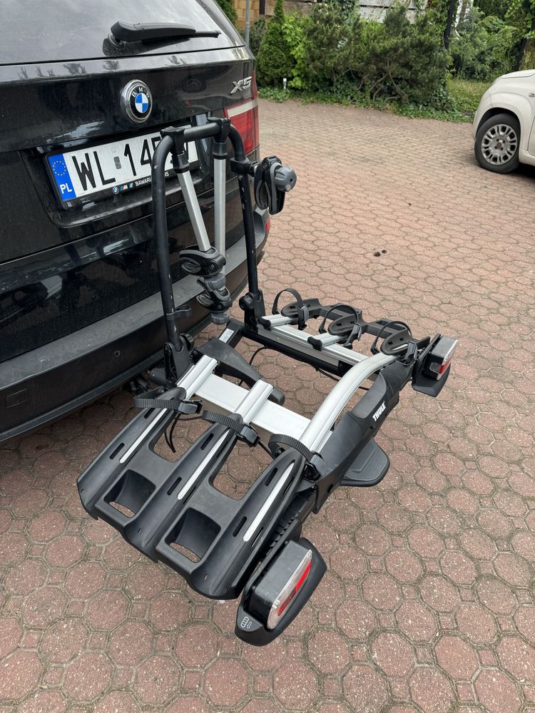 Wynajem platforma bagażnik rowerowy na hak THULE, Boxy dachowe