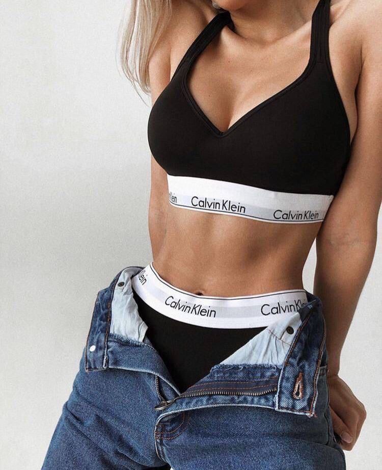 Комплект нижнего белья Calvin klein Push/up Cotton ( Лифчик/трусики )