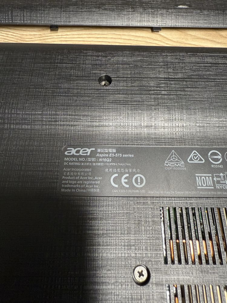 Плата Acer Aspire E5-575G intel i7-7500U/GTX 950M 2gb